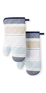 Martha Stewart Lemon Whimsy Oven Mitt 2-Pack Set, Yellow, 7