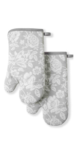 Martha Stewart Lemon Whimsy Oven Mitt 2-Pack Set, Yellow, 7