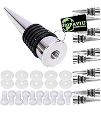 10 Pcs Wine Bottle Stopper Set Kit, Resin Wine Bottle Stoppers Molds Set Accessories, Wine Stopper for Silicone Molds Epoxy Resin (Metal Silver)