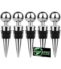 10 Pcs Wine Bottle Stopper Set Kit, Resin Wine Bottle Stoppers Molds Set Accessories, Wine Stopper for Silicone Molds Epoxy Resin (Metal Silver)