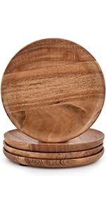 SAMHITA Mango Wood Coasters for Drinks with Iron Holder Stand Set of 5 for Drinking Glasses, Tabletop Protection for Any Table Type