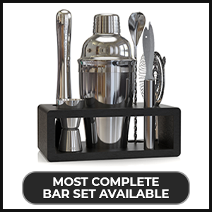 Highball & Chaser Cocktail Shaker Set: Bartender Kit for Home Bar Mixology Cocktail Bar Set Plus E-Book with 30 Recipes (Antique Gold)