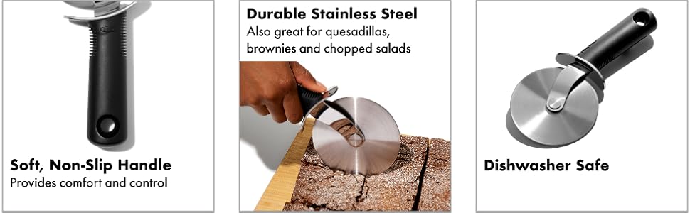 OXO Good Grips Pizza Wheel and Cutter + Ice Cream Spade