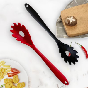 Silicone Pasta Fork, 2Pcs Spaghetti Spoon Pasta Fork High Heat Resistant 480°F Hygienic Spaghetti Server Food Grade Pasta Spoons BPA Free Noodle Spoon