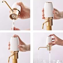 Sip & Shimmer Electric Wine Aerator, Modern Wine Aerator, Electric Wine Dispenser, Gold Wine Pourer, Wine Pump, Automatic Wine Pourer, Re-chargeable, Wine Gifts, Valentines Day Gift for Her
