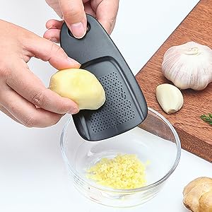 Pisol Kitchen Unique Gadgets Set 6 Pieces, Space Saving, Cheese Grater, Bottle Opener, Fruit Vegetable Peeler, Pizza Cutter, Garlic Ginger Grinder, Herb Stripper Gift Set