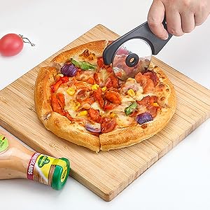 Pisol Kitchen Unique Gadgets Set 6 Pieces, Space Saving, Cheese Grater, Bottle Opener, Fruit Vegetable Peeler, Pizza Cutter, Garlic Ginger Grinder, Herb Stripper Gift Set