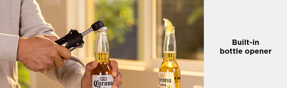 Rabbit Premium Wine Wing Corkscrew Wine Opener and Bottle Opener, Pearl 2.36 x 1.97 x 7.68 IN