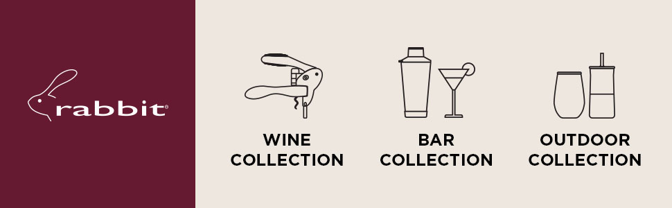 Rabbit Premium Wine Wing Corkscrew Wine Opener and Bottle Opener, Pearl 2.36 x 1.97 x 7.68 IN