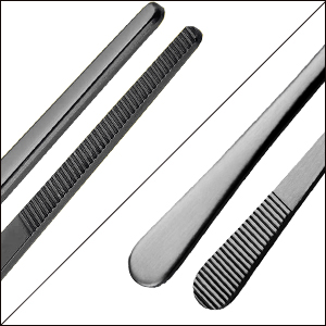 JETKONG 2 Pcs 12-Inch Kitchen Tweezers Tongs with Precision Serrated Tips, Stainless Steel Chef Tweezer Professional Cooking Tweezers for BBQ, Plating and Serving (12-Inch, Black)