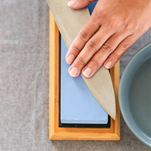 Whetstone Knife Sharpening Stone Kit - Double Sided Whetstone Knife Sharpener 1000/6000 Grit, Professional Honing Sharpening Stone Set With Slip-Resistant Bamboo Base and Angle Guide