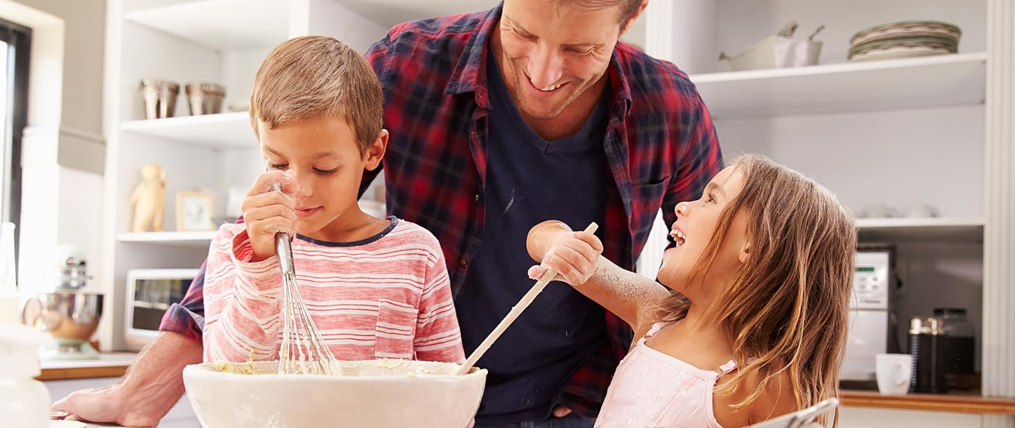 Totally Bamboo Baltique Marrakesh Collection 4-Piece Measuring Spoon Set, Includes 1/4 Teaspoon, 1/2 Teaspoon, 1 Teaspoon & 1 Tablespoon Measurements, Stainless Steel Spoons w/Wood Handle for Cooking