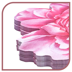 Set of 100 Peony Placemat Pink Floral Place Mats Spring Paper Placemats Disposable for Dining Table Parties Wedding Kitchen Decor Bridal Shower, 13 x 13 Inch