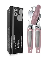 Can Opener Manual, Handheld Strong Heavy Duty Stainless Steel Can Opener, Comfortable Handle, Sharp Blade Smooth Edge, Can Openers with Multifunctional Bottle Opener