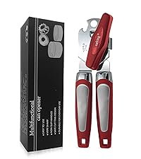 Can Opener Manual, Handheld Strong Heavy Duty Stainless Steel Can Opener, Comfortable Handle, Sharp Blade Smooth Edge, Can Openers with Multifunctional Bottle Opener