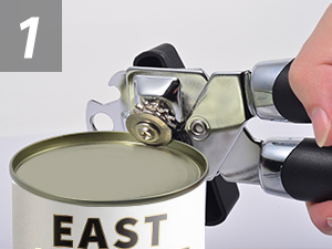 Can Opener Manual, Handheld Strong Heavy Duty Stainless Steel Can Opener, Comfortable Handle, Sharp Blade Smooth Edge, Can Openers with Multifunctional Bottle Opener