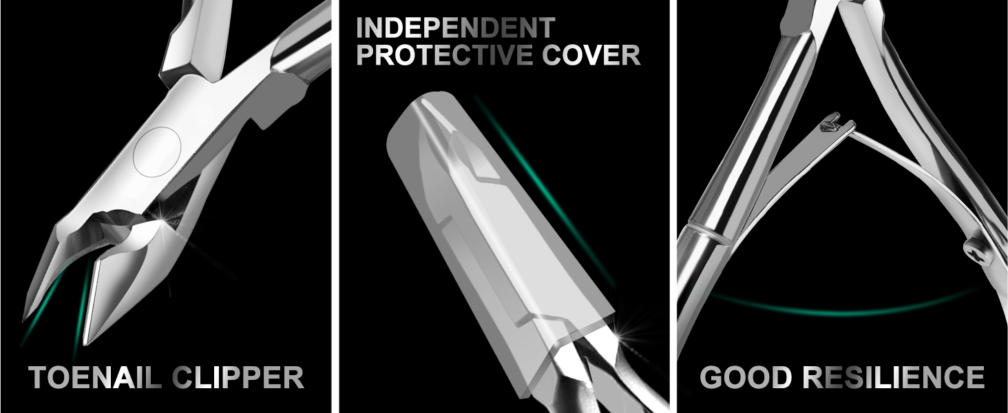 Teenitor Ingrown Toenail Tool, Pedicure Tools for Feet, Stainless Steel Ingrown Toenail Clippers, Ingrown Toenail File and Lifters