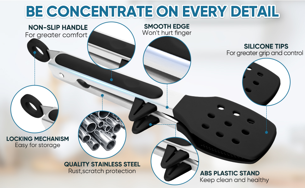 5-Pack Silicone Tongs for Cooking,Maywe Tanso 4PCS 13-Inch Kitchen Tongs with Silicone Tips,Nonstick Stainless Steel Tong for Steak Pie Pizza Pasta Spaghetti Salad BBQ Buffet,Plus Brush