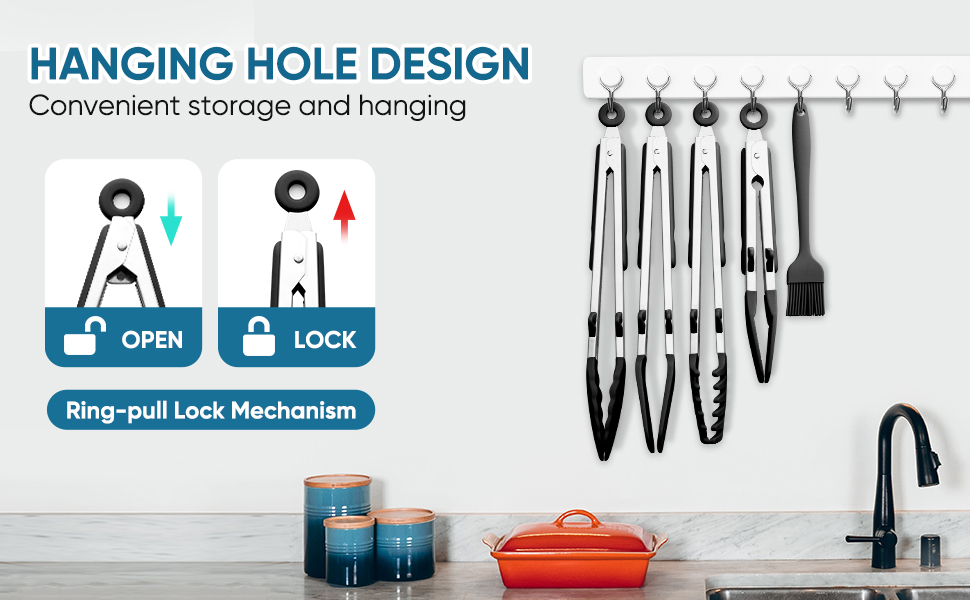 5-Pack Silicone Tongs for Cooking,Maywe Tanso 4PCS 13-Inch Kitchen Tongs with Silicone Tips,Nonstick Stainless Steel Tong for Steak Pie Pizza Pasta Spaghetti Salad BBQ Buffet,Plus Brush