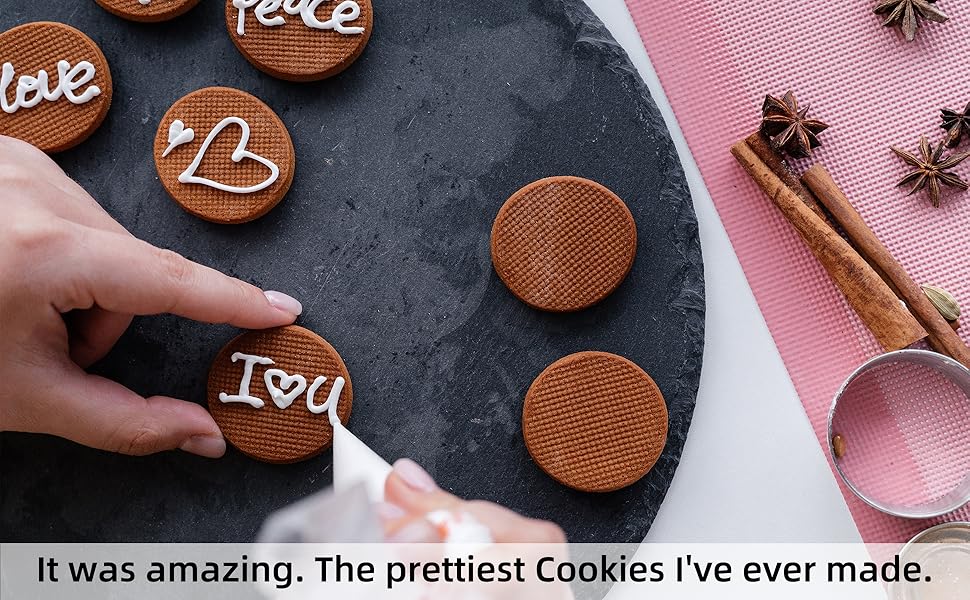 AMYONE Perforated Baking Mats, 2 PCS Pink Eclair Silicone Mat for Half Sheet, Non-Stick Reusable Oven Liners for Making Bread/Pizza/Pastry/Cookie 11 5/8