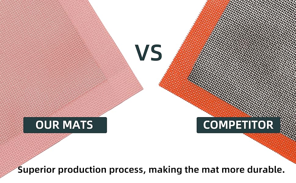 AMYONE Perforated Baking Mats, 2 PCS Pink Eclair Silicone Mat for Half Sheet, Non-Stick Reusable Oven Liners for Making Bread/Pizza/Pastry/Cookie 11 5/8