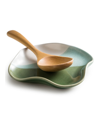 Spoon Rest, Large Ceramic Spoon Holder for Stove Top, Heat-Resistant Cooking Spoon Rest for Kitchen Counter Decor, 5 Inches (Gray)