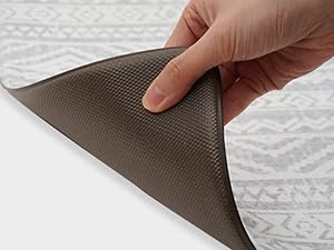 FRESHMINT Anti Fatigue Kitchen Mats for Floor 2 Piece Set, Waterproof & Non-Skid Boho Kitchen Rugs, Cushioned Kitchen Mat for Standing Washable Comfort Desk Kitchen Runners, 17x30+17x47