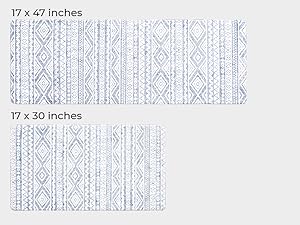 FRESHMINT Anti Fatigue Kitchen Mats for Floor 2 Piece Set, Waterproof & Non-Skid Boho Kitchen Rugs, Cushioned Kitchen Mat for Standing Washable Comfort Desk Kitchen Runners, 17x30+17x47