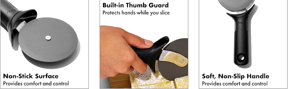 OXO Good Grips Pizza Wheel and Cutter for Non-Stick Pans