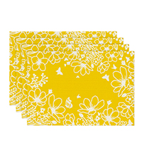 Artoid Mode Antique Herbs and Wild Flowers Summer Placemats Set of 4, 12x18 Inch Seasonal Wildflower Spring Table Mats for Party Kitchen Dining Decoration