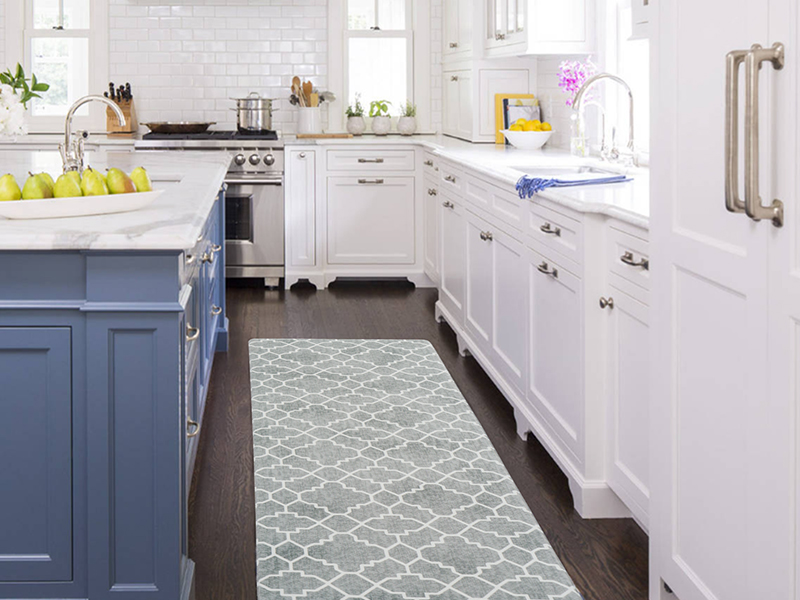 FRESHMINT Kitchen Mat Set of 2, Anti-Fatigue Cushioned Kitchen Mats for Floor, Waterproof Non Slip Comfort Standing Mat, Boho Kitchen Rug for Kitchen Decor, Sink, Office, 17