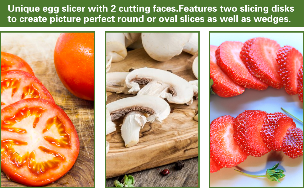 Egg Slicers Cutter, Stainless Steel Multifunction Slicing Mould, Handheld Mushroom Kiwi Divider Tomato Strawberry Cutter, 2.95 * 7.5inches (Black)