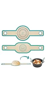 Silicone Bread Sling Dutch Oven - Best Japan Silicone. Non-Stick & Easy Clean Reusable Bread Baking Mat. With Extra Long Handles Baking Sheet Liner, 1 Grey pcs for Transferable Dough