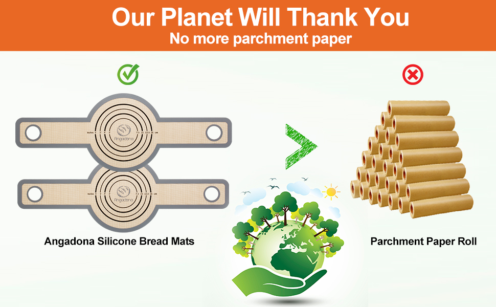 Silicone Bread Sling Dutch Oven - Best Japan Silicone. Non-Stick & Easy Clean Reusable Bread Baking Mat. With Extra Long Handles Baking Sheet Liner, 1 Grey pcs for Transferable Dough