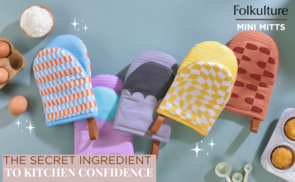 Folkulture Oven Mitts - Set of 2 (5.75