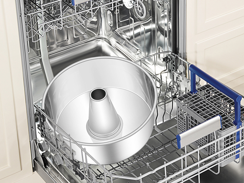 E-far Angel Food Cake Pan, 10-Inch Stainless Steel Tube Pan for Baking Pound Chiffon Cake, One-piece Design & Non-toxic, Dishwasher Safe