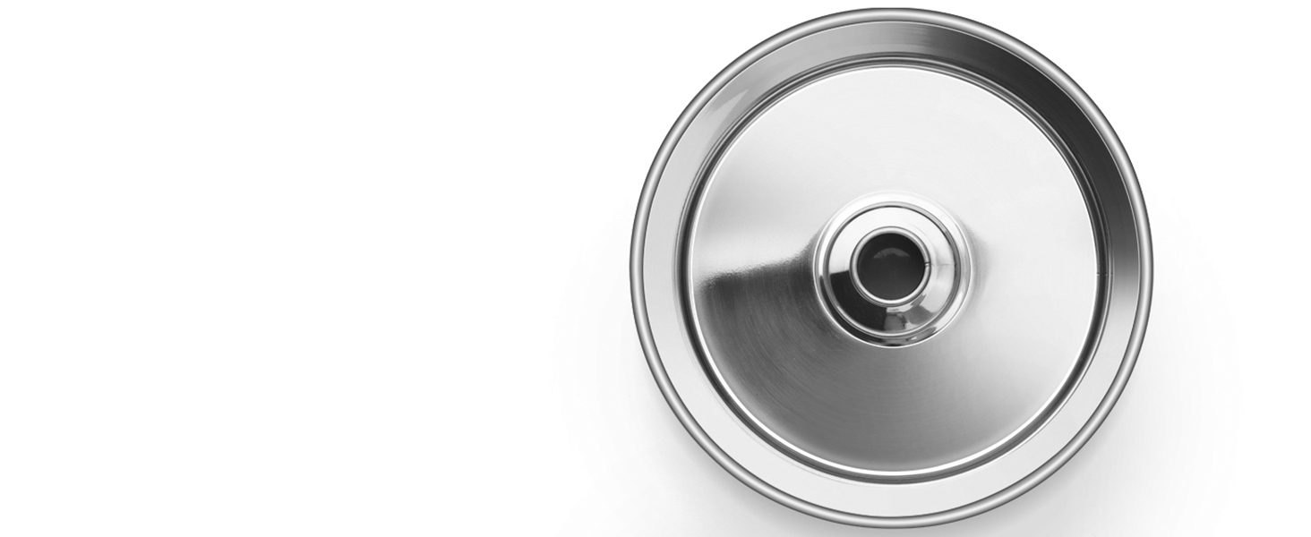 E-far Angel Food Cake Pan, 10-Inch Stainless Steel Tube Pan for Baking Pound Chiffon Cake, One-piece Design & Non-toxic, Dishwasher Safe