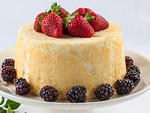 E-far Angel Food Cake Pan, 10-Inch Stainless Steel Tube Pan for Baking Pound Chiffon Cake, One-piece Design & Non-toxic, Dishwasher Safe