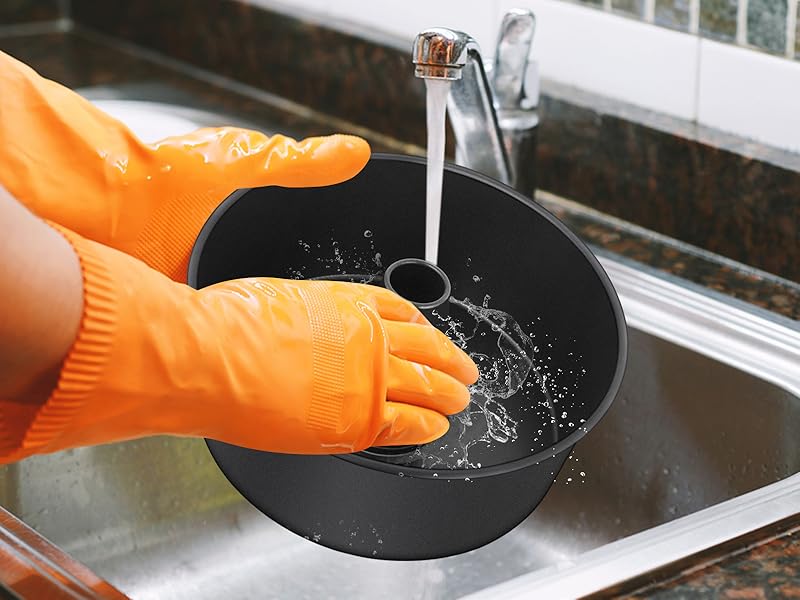 E-far Angel Food Cake Pan, 10-Inch Non-stick Tube Pan for Baking Pound Chiffon Cake, One-piece Design, Easy Release & Clean