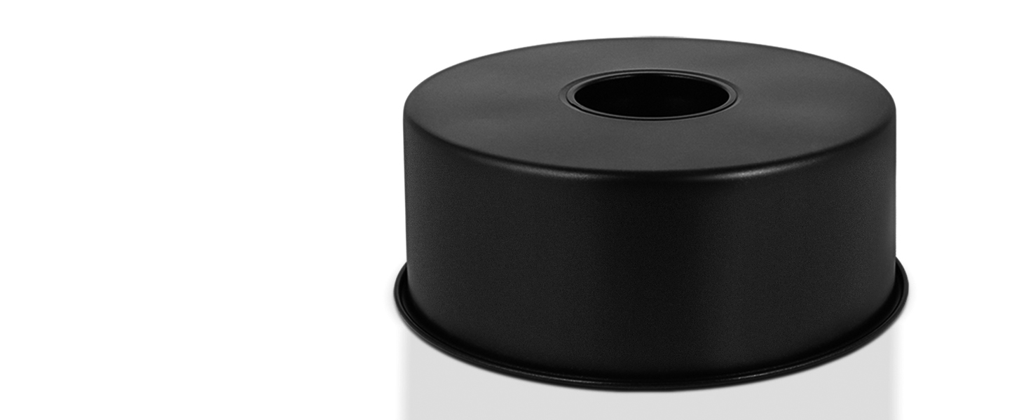 E-far Angel Food Cake Pan, 10-Inch Non-stick Tube Pan for Baking Pound Chiffon Cake, One-piece Design, Easy Release & Clean