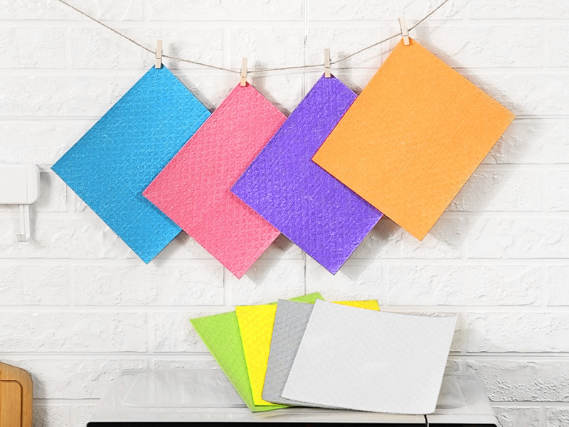 Homaxy Swedish Dishcloths for Kitchen, 10 Pack Reusable and Washable Cellulose Sponge Cloths Dish Towels, Absorbent and No Odor Paper Towels for Dishes ＆ Counters, Assorted