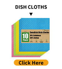 Homaxy Swedish Dishcloths for Kitchen, 10 Pack Reusable and Washable Cellulose Sponge Cloths Dish Towels, Absorbent and No Odor Paper Towels for Dishes ＆ Counters, Assorted