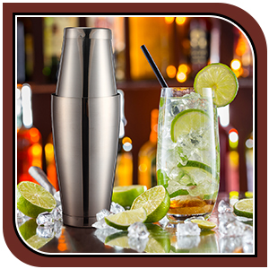 Lallisa 10 Pieces Cocktail Shakers Professional Bar Boston Shaker Set Stainless Steel Martini Shaker Drink Mixer Basic Tools Weighted Shake Metal Can for Bartenders, 18 Oz, 28 oz(Silver)