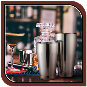 Lallisa 10 Pieces Cocktail Shakers Professional Bar Boston Shaker Set Stainless Steel Martini Shaker Drink Mixer Basic Tools Weighted Shake Metal Can for Bartenders, 18 Oz, 28 oz(Silver)