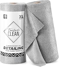 Fantasticlean Microfiber Cleaning Cloth Roll -60 Pack, Tear Away Microfiber Towels, 12