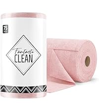 Fantasticlean Microfiber Cleaning Cloth Roll -60 Pack, Tear Away Microfiber Towels, 12