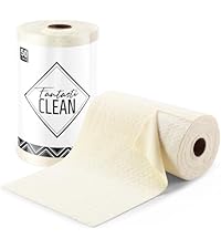 Fantasticlean Microfiber Cleaning Cloth Roll -60 Pack, Tear Away Microfiber Towels, 12