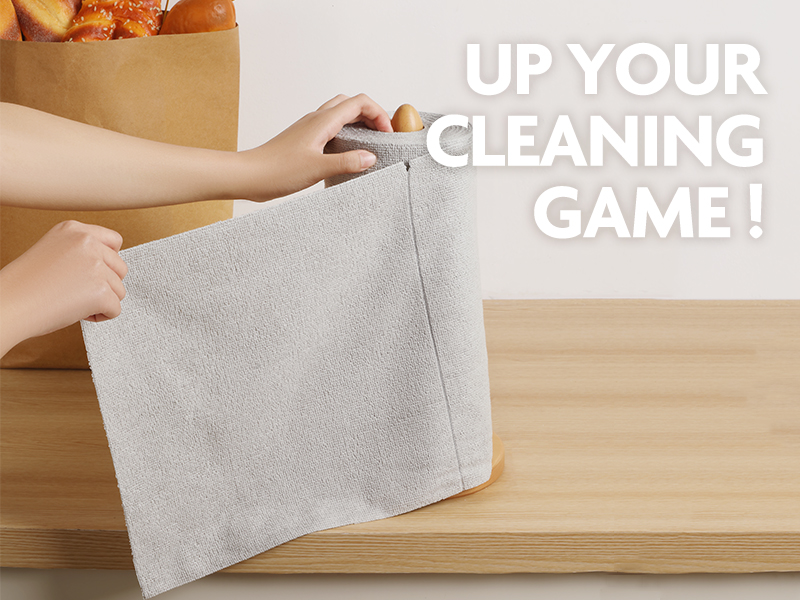 Fantasticlean Microfiber Cleaning Cloth Roll -60 Pack, Tear Away Microfiber Towels, 12