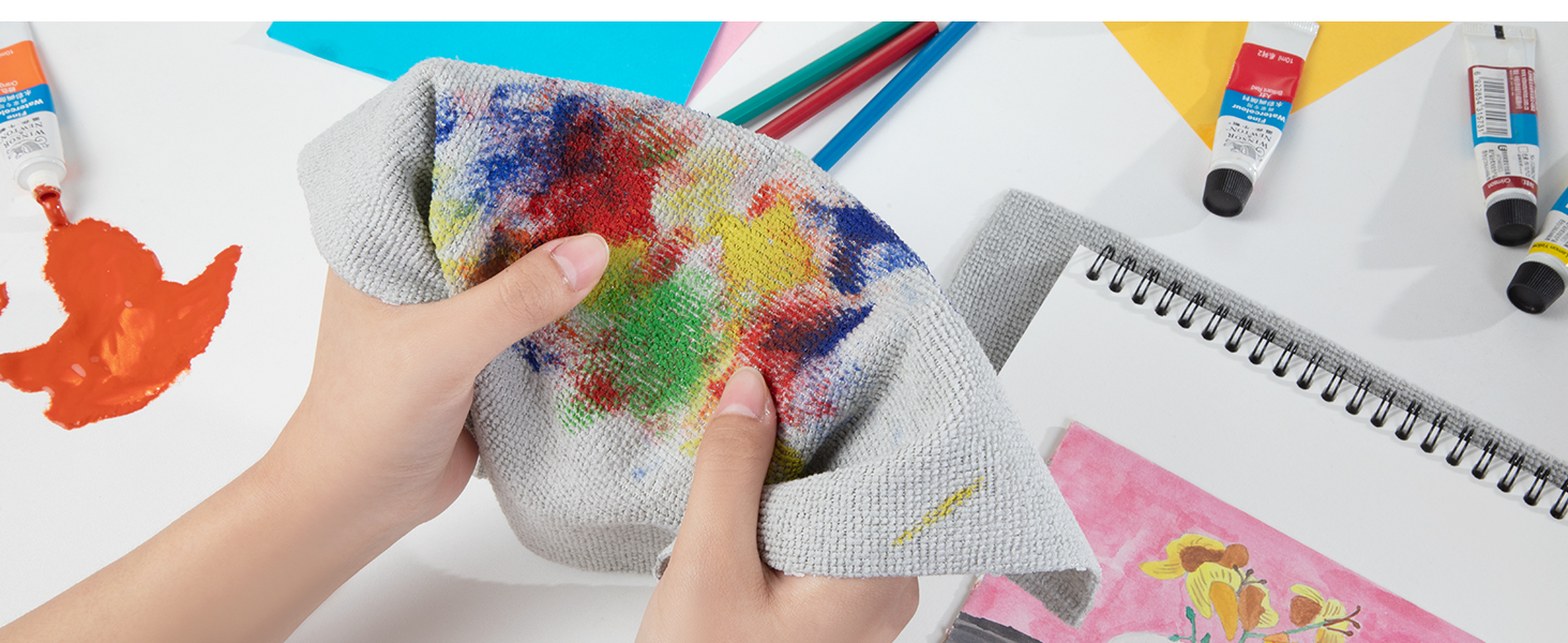 Fantasticlean Microfiber Cleaning Cloth Roll -60 Pack, Tear Away Microfiber Towels, 12