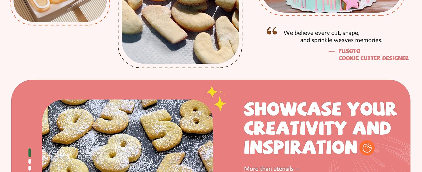 9PCS Number Cookie Cutters Set, Birthday Numbers 0-8(6 Reverses to 9), Stainless Steel Cookie Cutters for Baking, Number Shaped Baking Tool for Homemaking Biscuits, Cookie, Dough